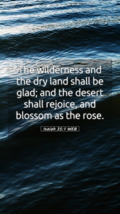 Picture 05 - Isaiah 35:1 WEB Mobile Phone Wallpaper - The wilderness and the dry land shall be glad; - Mobile Bible Verse Wallpaper