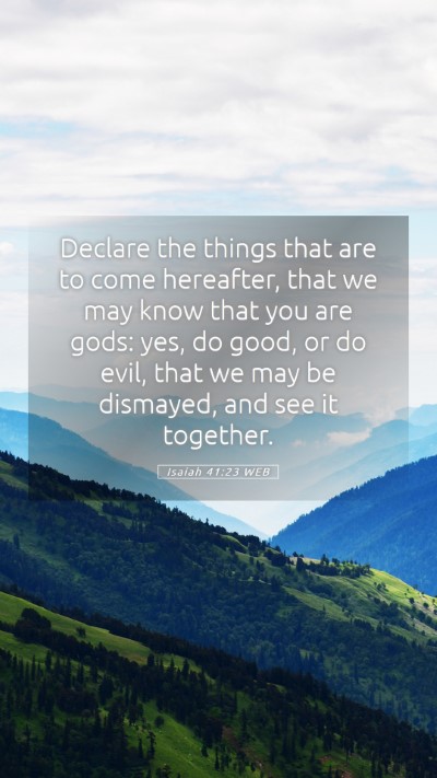 Picture 05 - Isaiah 41:23 WEB Mobile Phone Wallpaper - Declare the things that are to come hereafter, - Mobile Bible Verse Wallpaper