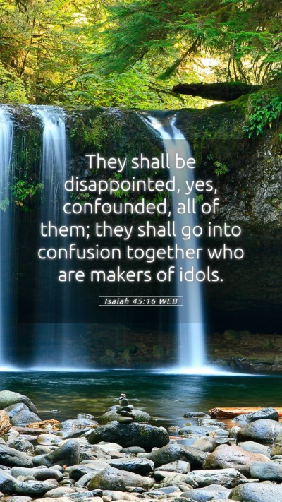 Picture 05 - Isaiah 45:16 WEB Mobile Phone Wallpaper - They shall be disappointed, yes, confounded, all - Mobile Bible Verse Wallpaper