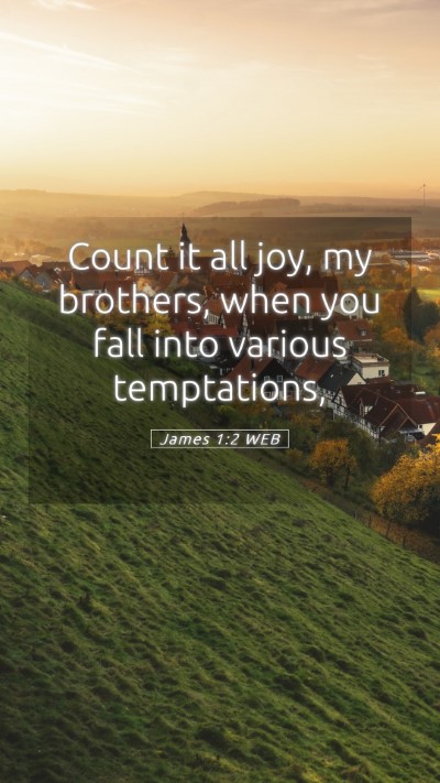 Picture 05 - James 1:2 WEB Mobile Phone Wallpaper - Count it all joy, my brothers, when you fall into - Mobile Bible Verse Wallpaper