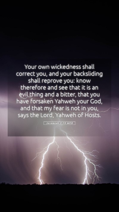 Picture 05 - Jeremiah 2:19 WEB Mobile Phone Wallpaper - Your own wickedness shall correct you, and your - Mobile Bible Verse Wallpaper
