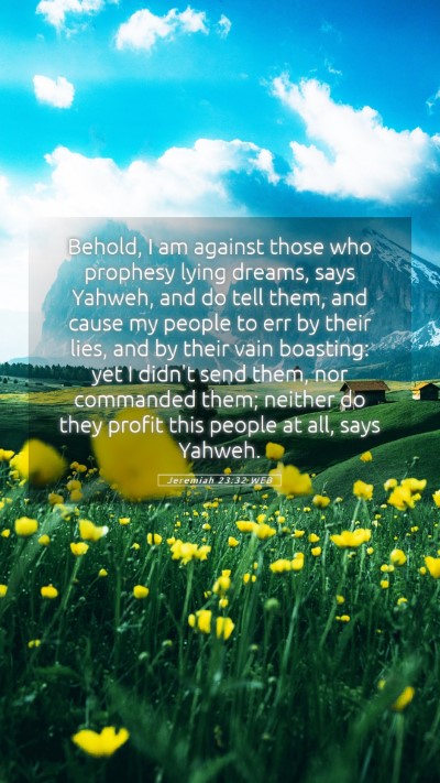 Picture 05 - Jeremiah 23:32 WEB Mobile Phone Wallpaper - Behold, I am against those who prophesy lying - Mobile Bible Verse Wallpaper