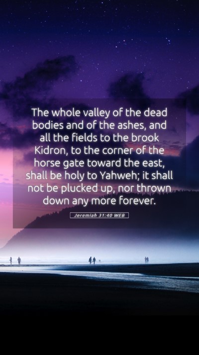 Picture 05 - Jeremiah 31:40 WEB Mobile Phone Wallpaper - The whole valley of the dead bodies and of the - Mobile Bible Verse Wallpaper