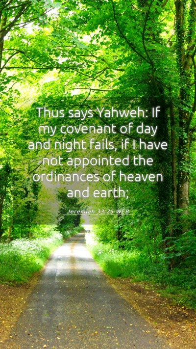 Picture 05 - Jeremiah 33:25 WEB Mobile Phone Wallpaper - Thus says Yahweh: If my covenant of day and night - Mobile Bible Verse Wallpaper