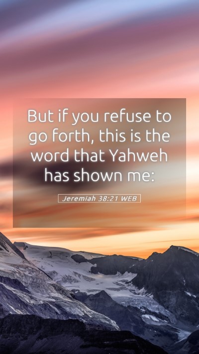 Picture 05 - Jeremiah 38:21 WEB Mobile Phone Wallpaper - But if you refuse to go forth, this is the word - Mobile Bible Verse Wallpaper
