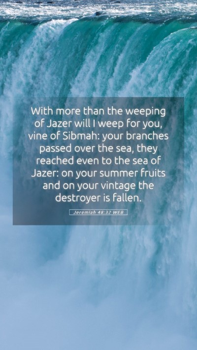 Picture 05 - Jeremiah 48:32 WEB Mobile Phone Wallpaper - With more than the weeping of Jazer will I weep - Mobile Bible Verse Wallpaper