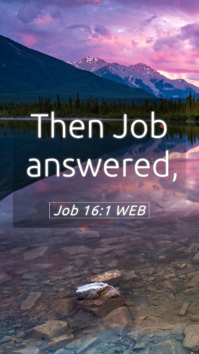 Picture 05 - Job 16:1 WEB Mobile Phone Wallpaper - Then Job - Mobile Bible Verse Wallpaper
