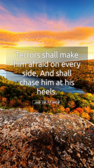 Picture 05 - Job 18:11 WEB Mobile Phone Wallpaper - Terrors shall make him afraid on every side, And - Mobile Bible Verse Wallpaper