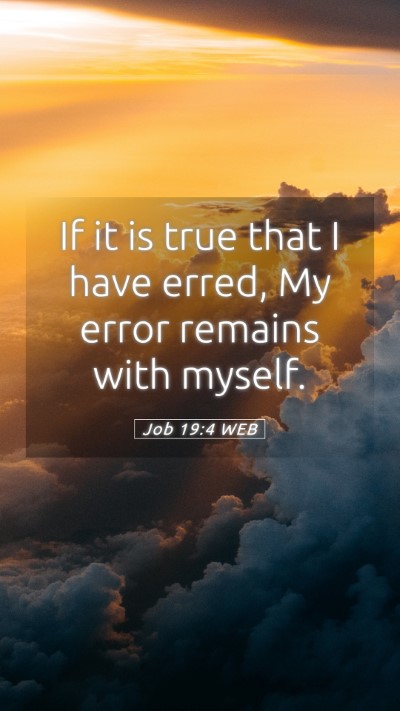 Picture 05 - Job 19:4 WEB Mobile Phone Wallpaper - If it is true that I have erred, My error remains - Mobile Bible Verse Wallpaper