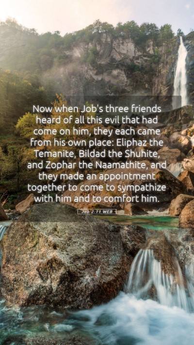 Picture 05 - Job 2:11 WEB Mobile Phone Wallpaper - Now when Job's three friends heard of all this - Mobile Bible Verse Wallpaper