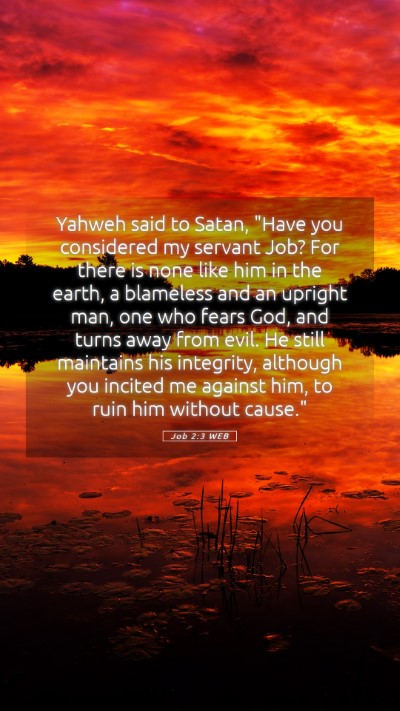 Picture 05 - Job 2:3 WEB Mobile Phone Wallpaper - Yahweh said to Satan, 