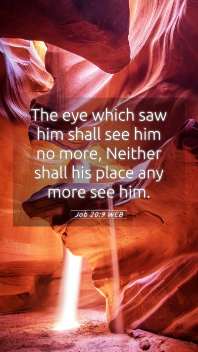 Picture 05 - Job 20:9 WEB Mobile Phone Wallpaper - The eye which saw him shall see him no more, - Mobile Bible Verse Wallpaper