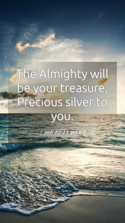 Picture 05 - Job 22:25 WEB Mobile Phone Wallpaper - The Almighty will be your treasure, Precious - Mobile Bible Verse Wallpaper