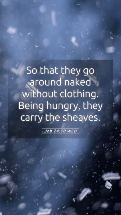 Picture 05 - Job 24:10 WEB Mobile Phone Wallpaper - So that they go around naked without clothing. - Mobile Bible Verse Wallpaper