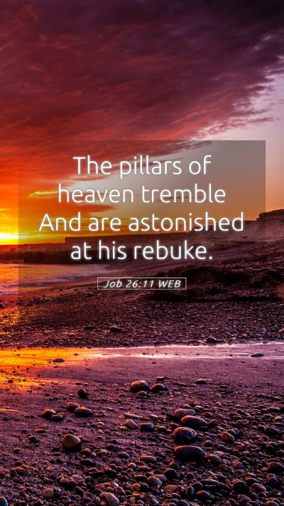 Picture 05 - Job 26:11 WEB Mobile Phone Wallpaper - The pillars of heaven tremble And are astonished - Mobile Bible Verse Wallpaper