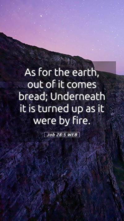 Picture 05 - Job 28:5 WEB Mobile Phone Wallpaper - As for the earth, out of it comes bread; - Mobile Bible Verse Wallpaper