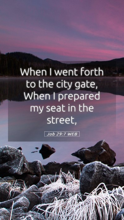 Picture 05 - Job 29:7 WEB Mobile Phone Wallpaper - When I went forth to the city gate, When I - Mobile Bible Verse Wallpaper