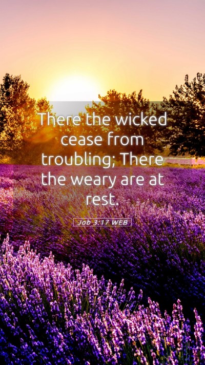Picture 05 - Job 3:17 WEB Mobile Phone Wallpaper - There the wicked cease from troubling; There the - Mobile Bible Verse Wallpaper
