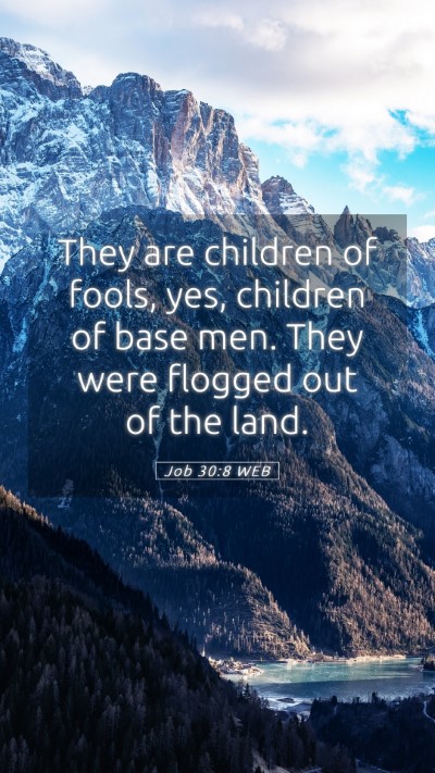 Picture 05 - Job 30:8 WEB Mobile Phone Wallpaper - They are children of fools, yes, children of base - Mobile Bible Verse Wallpaper