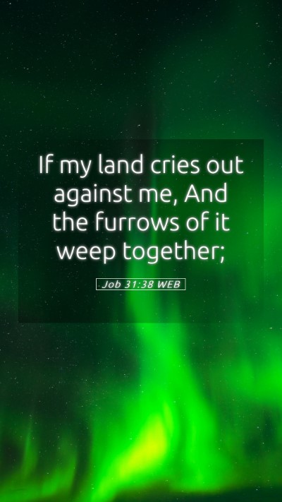 Picture 05 - Job 31:38 WEB Mobile Phone Wallpaper - If my land cries out against me, And the furrows - Mobile Bible Verse Wallpaper