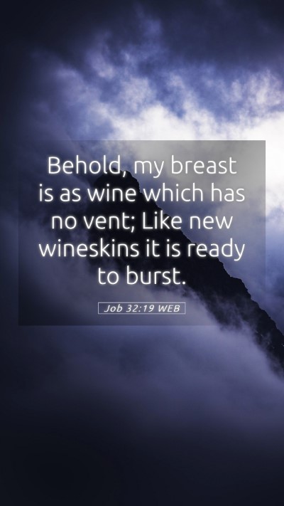 Picture 05 - Job 32:19 WEB Mobile Phone Wallpaper - Behold, my breast is as wine which has no vent; - Mobile Bible Verse Wallpaper