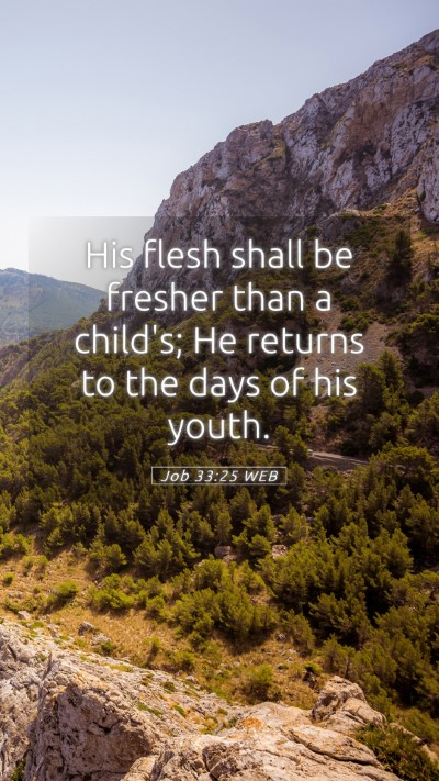 Picture 05 - Job 33:25 WEB Mobile Phone Wallpaper - His flesh shall be fresher than a child's; He - Mobile Bible Verse Wallpaper