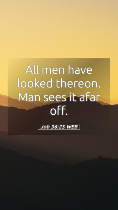 Picture 05 - Job 36:25 WEB Mobile Phone Wallpaper - All men have looked thereon. Man sees it afar - Mobile Bible Verse Wallpaper