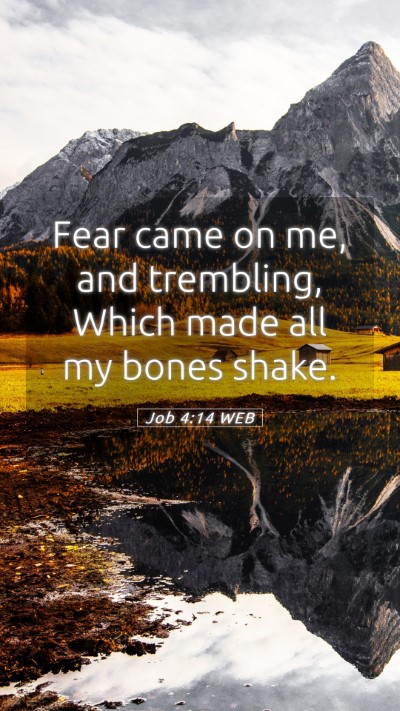 Picture 05 - Job 4:14 WEB Mobile Phone Wallpaper - Fear came on me, and trembling, Which made all my - Mobile Bible Verse Wallpaper
