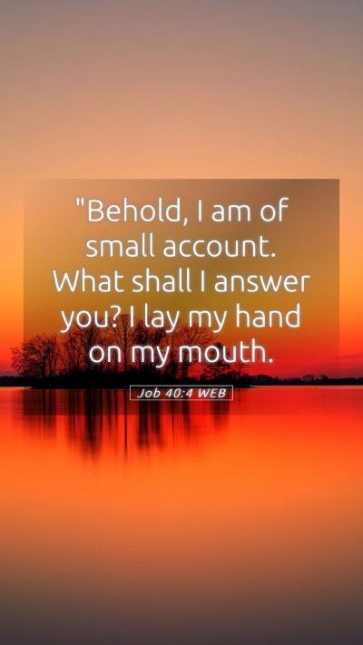 Picture 05 - Job 40:4 WEB Mobile Phone Wallpaper - 