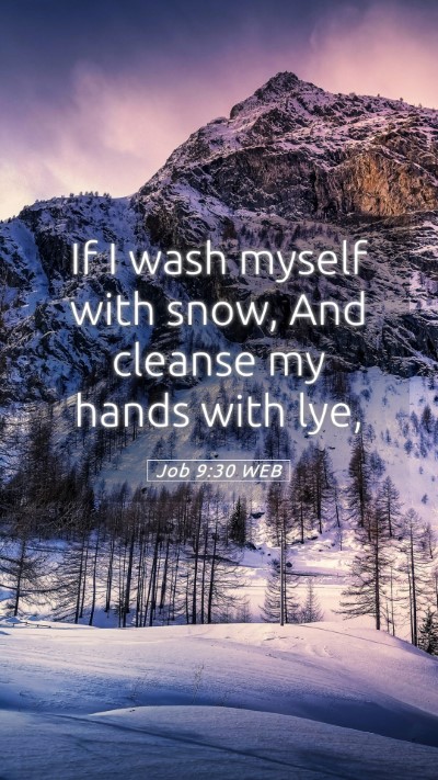 Picture 05 - Job 9:30 WEB Mobile Phone Wallpaper - If I wash myself with snow, And cleanse my hands - Mobile Bible Verse Wallpaper
