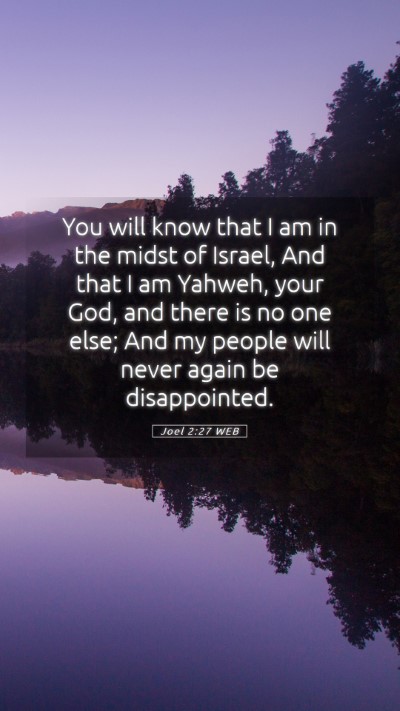 Picture 05 - Joel 2:27 WEB Mobile Phone Wallpaper - You will know that I am in the midst of Israel, - Mobile Bible Verse Wallpaper