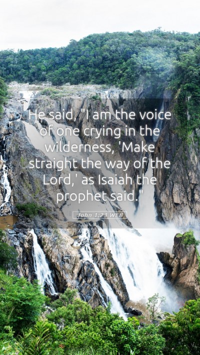 Picture 05 - John 1:23 WEB Mobile Phone Wallpaper - He said, 