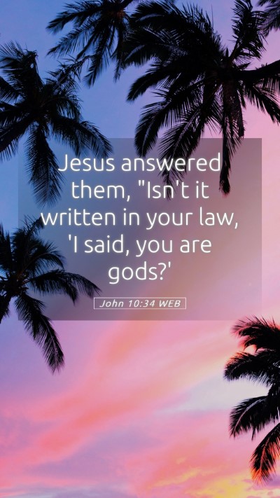 Picture 05 - John 10:34 WEB Mobile Phone Wallpaper - Jesus answered them, 