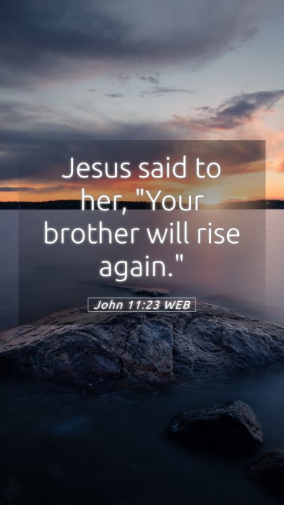 Picture 05 - John 11:23 WEB Mobile Phone Wallpaper - Jesus said to her, 