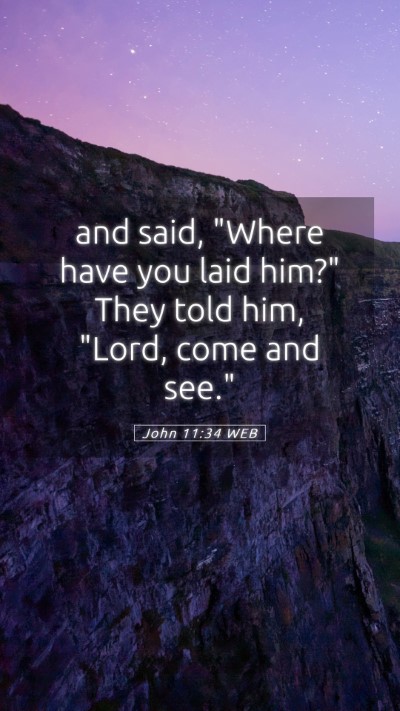 Picture 05 - John 11:34 WEB Mobile Phone Wallpaper - and said, 