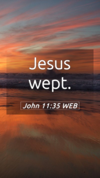 Picture 05 - John 11:35 WEB Mobile Phone Wallpaper - Jesus - Mobile Bible Verse Wallpaper
