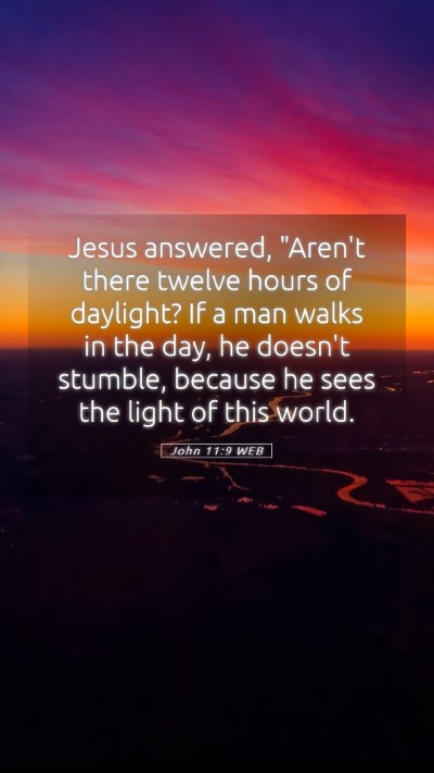 Picture 05 - John 11:9 WEB Mobile Phone Wallpaper - Jesus answered, 