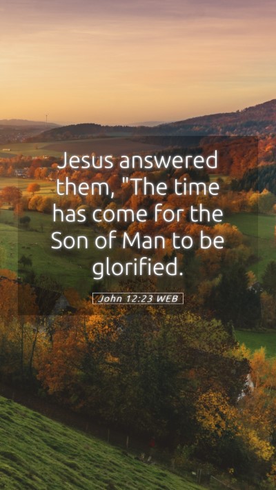Picture 05 - John 12:23 WEB Mobile Phone Wallpaper - Jesus answered them, 