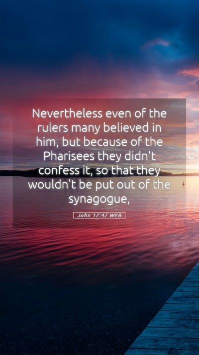 Picture 05 - John 12:42 WEB Mobile Phone Wallpaper - Nevertheless even of the rulers many believed in - Mobile Bible Verse Wallpaper