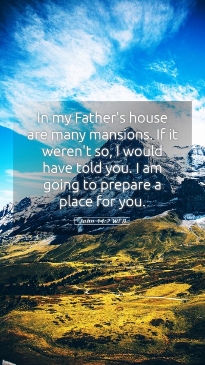 Picture 05 - John 14:2 WEB Mobile Phone Wallpaper - In my Father's house are many mansions. If it - Mobile Bible Verse Wallpaper