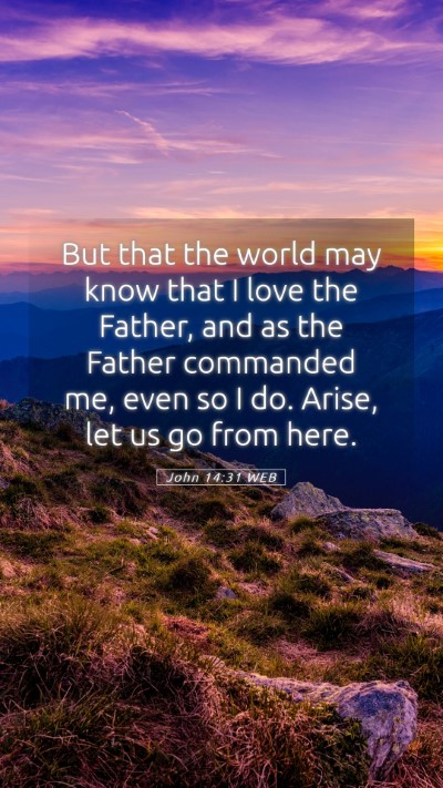 Picture 05 - John 14:31 WEB Mobile Phone Wallpaper - But that the world may know that I love the - Mobile Bible Verse Wallpaper