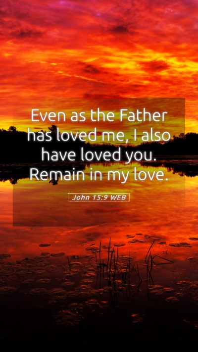 Picture 05 - John 15:9 WEB Mobile Phone Wallpaper - Even as the Father has loved me, I also have - Mobile Bible Verse Wallpaper