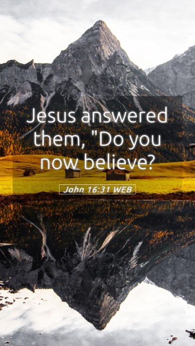 Picture 05 - John 16:31 WEB Mobile Phone Wallpaper - Jesus answered them, 