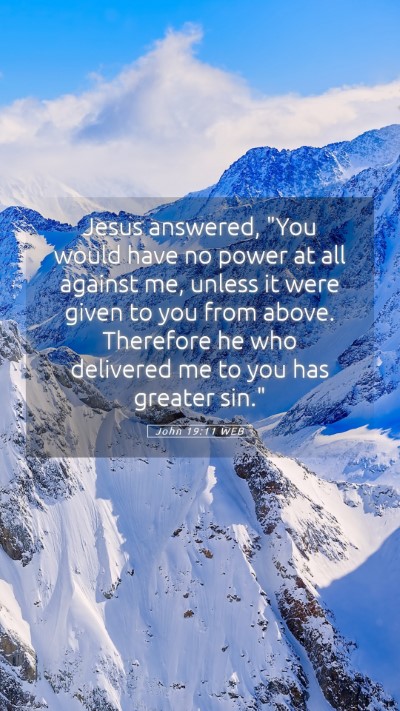 Picture 05 - John 19:11 WEB Mobile Phone Wallpaper - Jesus answered, 
