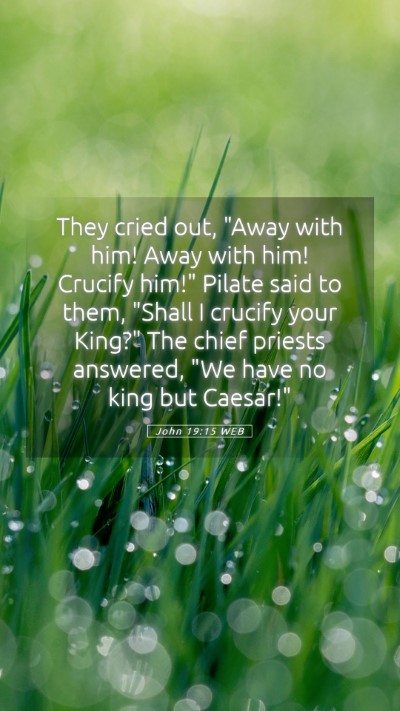Picture 05 - John 19:15 WEB Mobile Phone Wallpaper - They cried out, 
