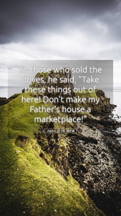 Picture 05 - John 2:16 WEB Mobile Phone Wallpaper - To those who sold the doves, he said, 