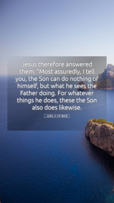 Picture 05 - John 5:19 WEB Mobile Phone Wallpaper - Jesus therefore answered them, 