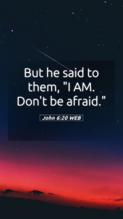 Picture 05 - John 6:20 WEB Mobile Phone Wallpaper - But he said to them, 