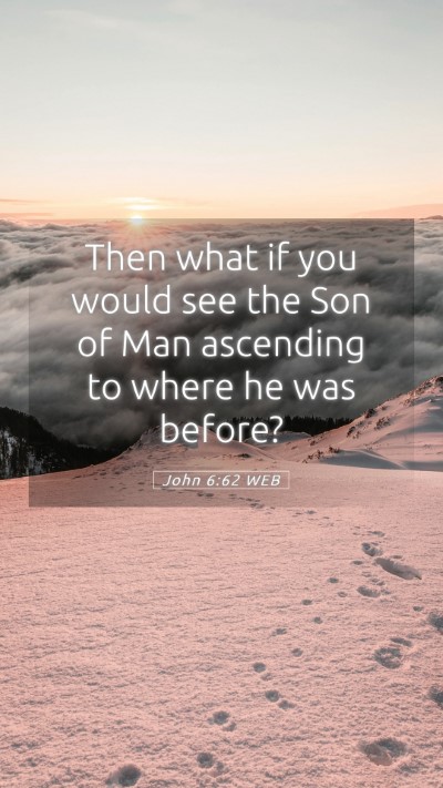 Picture 05 - John 6:62 WEB Mobile Phone Wallpaper - Then what if you would see the Son of Man - Mobile Bible Verse Wallpaper