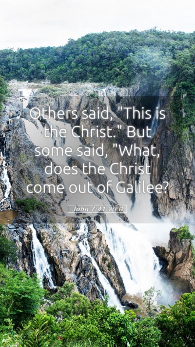 Picture 05 - John 7:41 WEB Mobile Phone Wallpaper - Others said, 